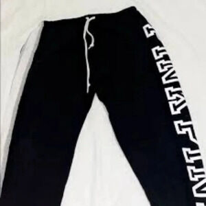 Victoria's Secret women's size XS black/white/gray drawstring sweatpants